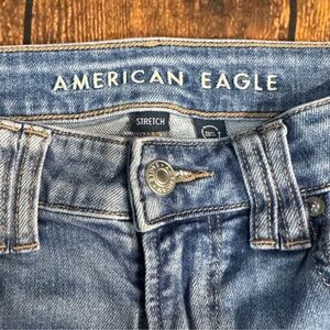 American Eagle Super High Rise Baggy Wide Leg Cargo Jean in Blue Lion 6